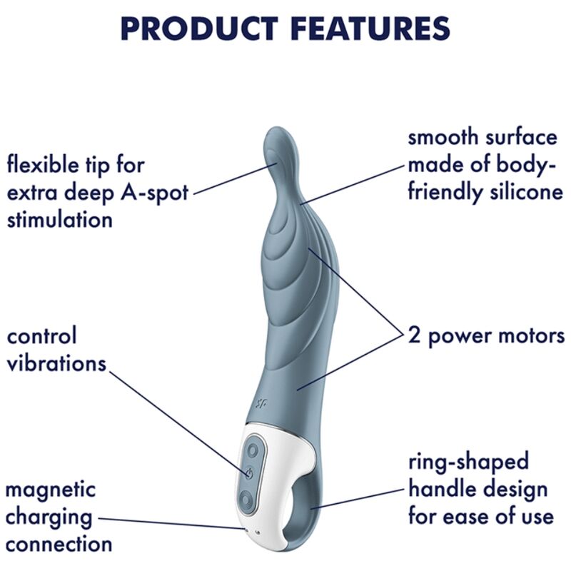 SATISFYER - AMAZING 1 A-PUNKTS BLUE VIBRATORS
