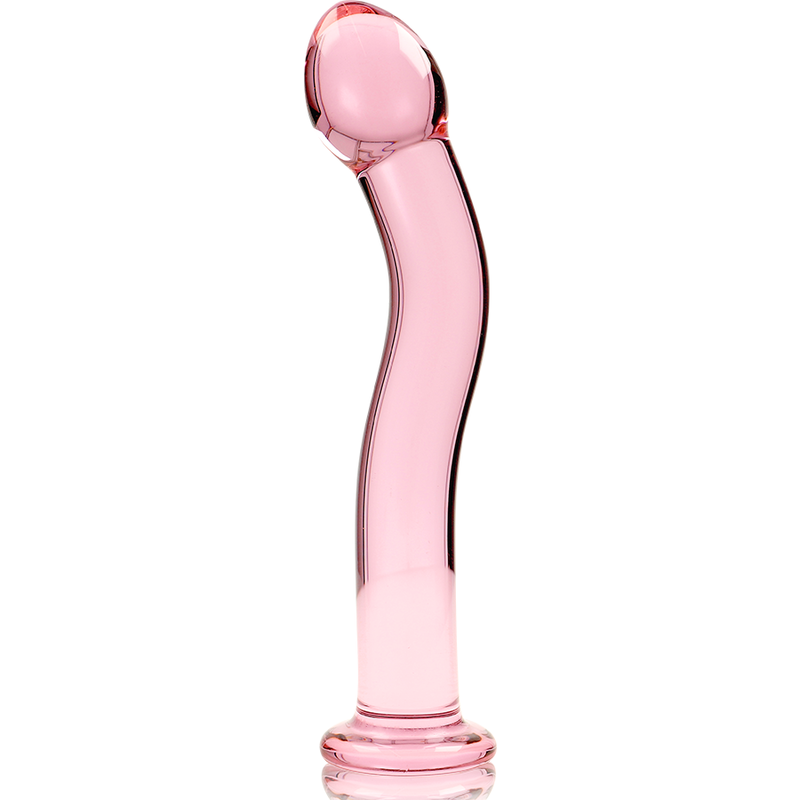 NEBULA SERIES BY IBIZA - MODEL 18 DILDO BOROSILICATE GLASS PINK 18.5 CM -O- 3.5 CM