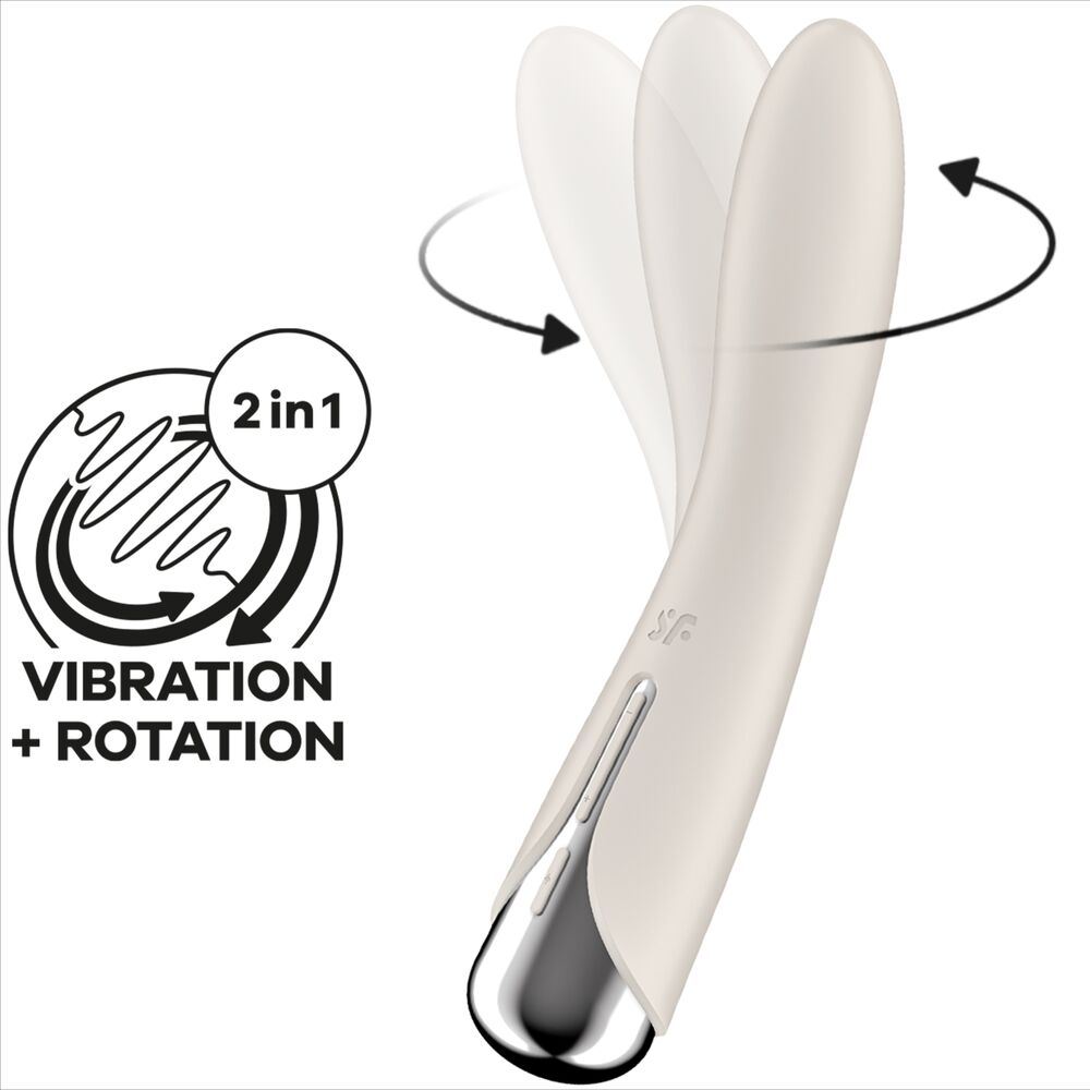 SATISFYER - SPINNING VIBE 1 BEIGE G-SPOT ROTĀCIJAS VIBRATORS