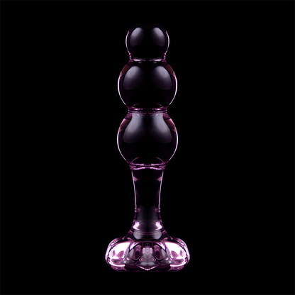 NEBULA SERIES BY IBIZA - MODEL 1 ANAL PLUG BOROSILICATE GLASS PINK 10.5 CM -O- 3 CM