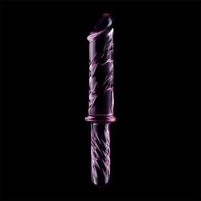 NEBULA SERIES BY IBIZA - MODEL 24 DILDO BOROSILICATE GLASS PINK 28.5 CM -O- 5 CM