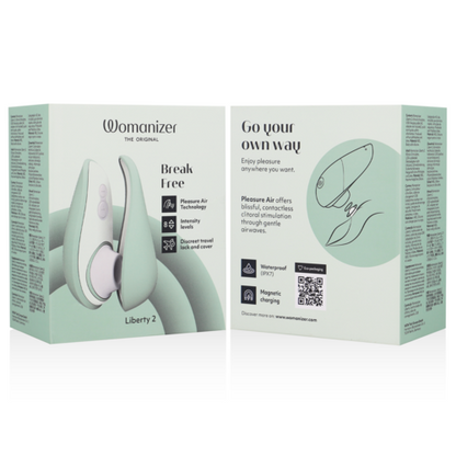 WOMANIZER - LIBERTY 2 STIMULATOR & CLITORIS STIMULATING WAVES LIGHT GREEN