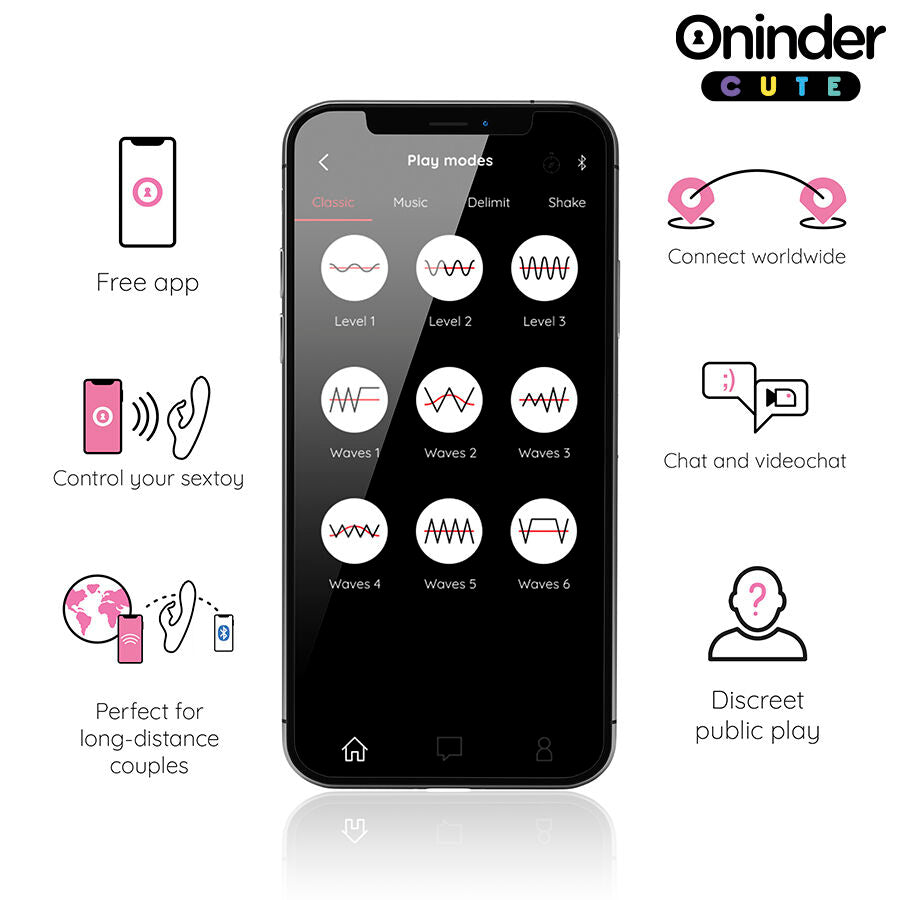 ONINDER CUTE - LOVE BUNNY VIBRATOR G-SPOT CLITORIS - FREE WORLDWIDE APP