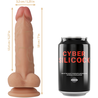 CYBER SILICOCK - STRAP-ON JUDE LIQUID SILICONE WITH 3 RINGS FREE 18 CM -O- 3.2 CM